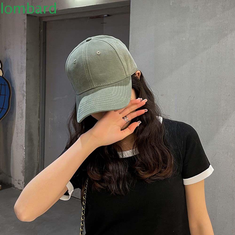 Mũ Lưỡi Trai Màu Trơn Mềm Mại Có Thể Điều Chỉnh Kích Cỡ Thời Trang Cho Cặp Đôi