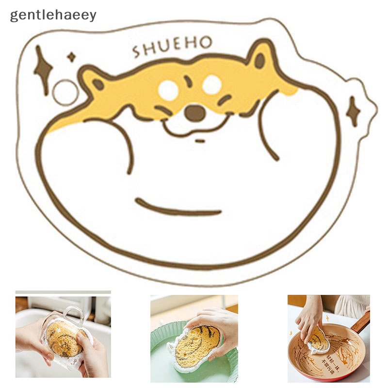 Miếng Xốp Cotton Nén Họa Tiết Hoạt Hình Dùng Rửa Chén