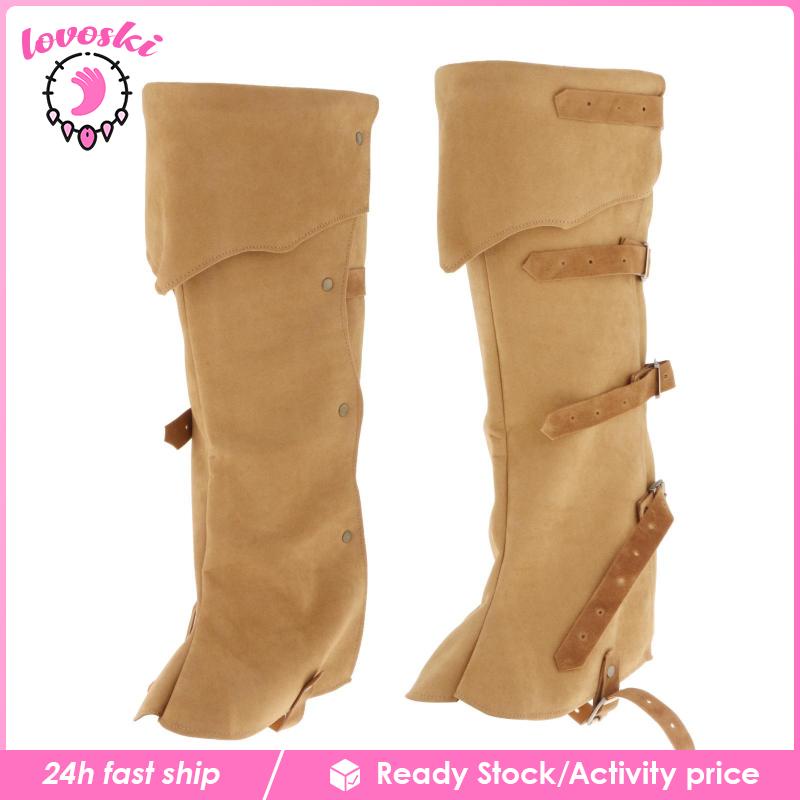 Ốp Bọc Giày Bốt Da PU Hóa Trang Cướp Biển Steampunk