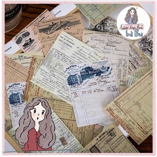 Set 30 tờ giấy nền vintage dùng để trang trí junkjournal làm penpal DIY