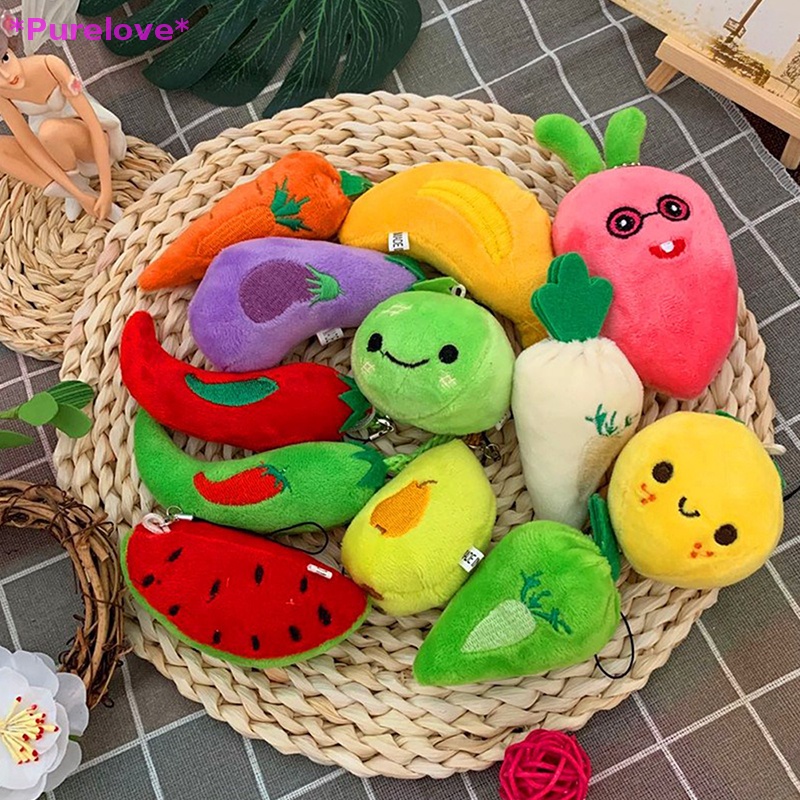 Set 1 / 5 Trái Cây Nhồi Bông 5cm - 10cm Xinh Xắn Dễ Thương