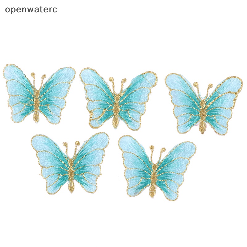 Bộ 5 Miếng Vá Quần Áo Hình Bướm Thêu Nổi DIY