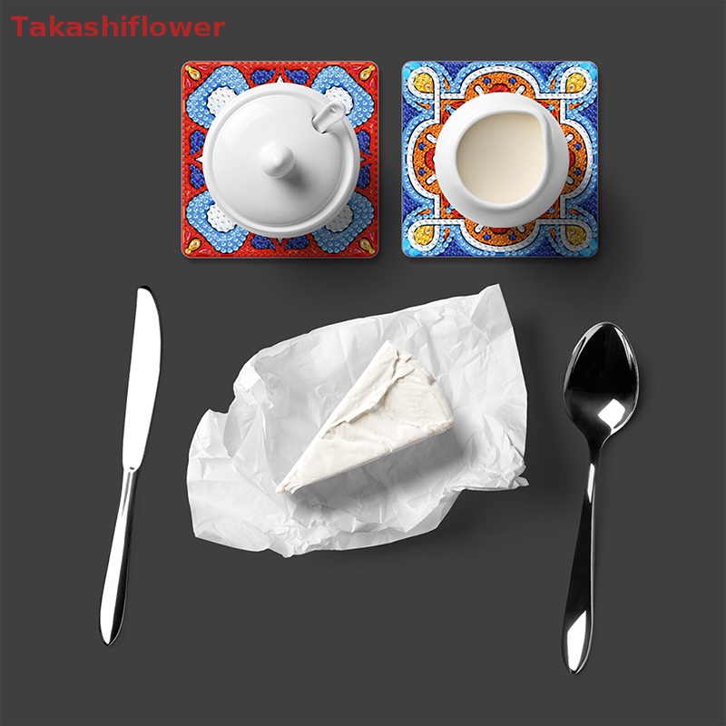 Bộ 6 Đế Lót Ly Đính Kim Cương Nghệ Thuật DIY Cho Người Mới Bắt Đầu