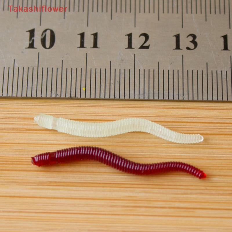 Set 50 Mồi Câu Cá Giả Hình Sâu Mềm 35mm Chất Lượng Cao