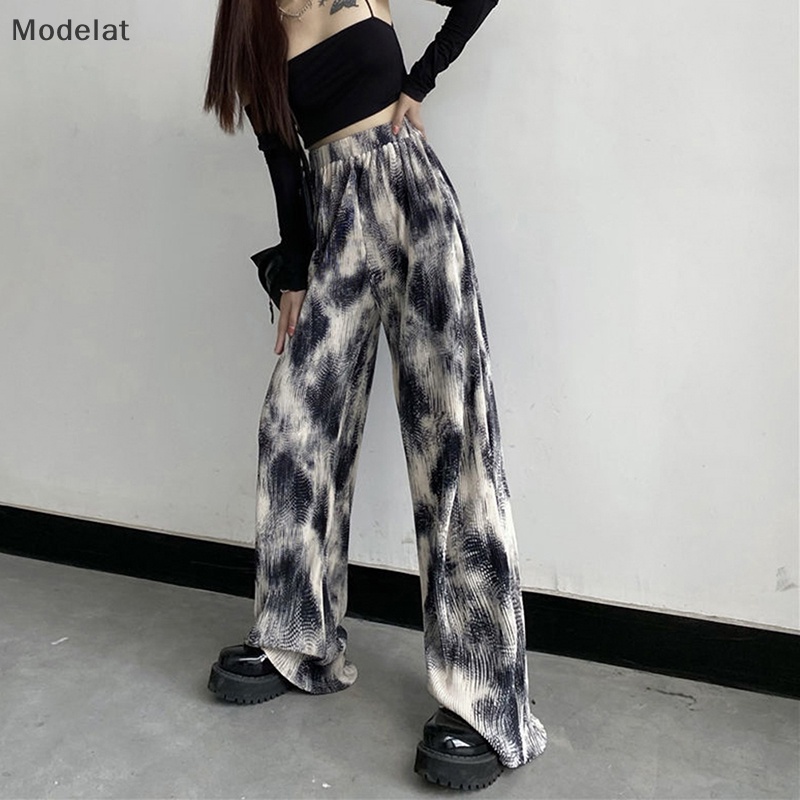 Mfc Quần ống rộng In Họa Tiết Phong Cách Harajuku Đường Phố Vintage Dành Cho Nữ