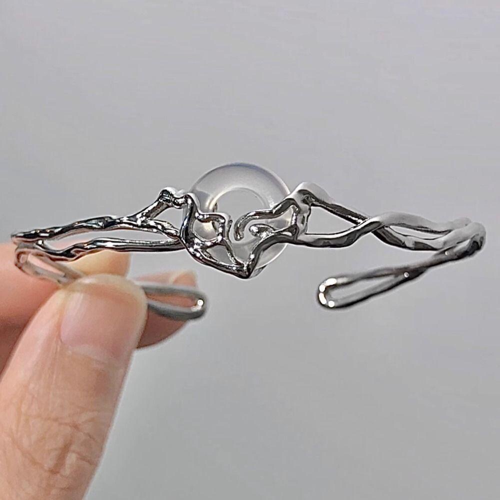 Nhẫn Hở Kiểu Dáng Vintage Độc ĐáoVòng Tay Hợp Kim Thiết Kế Tinh Tế Có Thể Điều Chỉnh Kích Thước