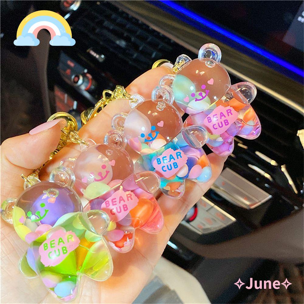 Móc Khóa Hình Gấu Chubby Có Cát Chảy Dễ Thương