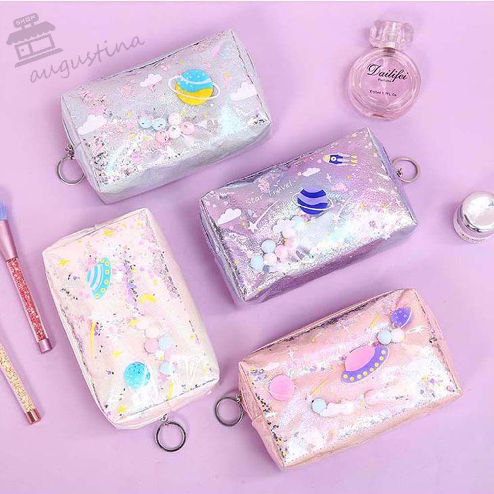 Túi Đựng Bút / Đồ Trang Điểm In Họa Tiết Ngôi Sao AUGUSTINA Sức Chứa Lớn Tiện Dụng Ốp