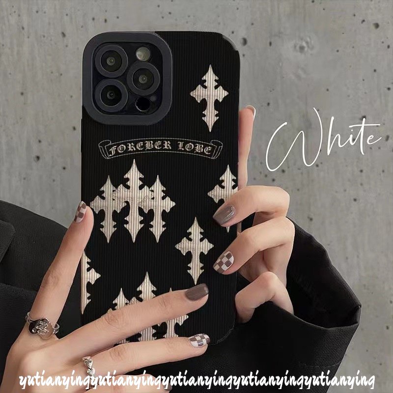 Ốp Điện Thoại Da Viền Silicon In Logo Sang Trọng Chống Sốc Cho iPhone11 Pro Max XR X XS Max 8Plus 14 13 12 Pro Max 7Plus