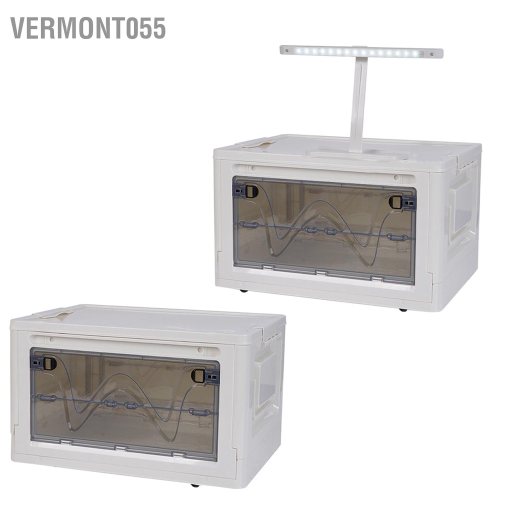 Vermont055 Trại Hộp Gấp Gọn Đa Năng Công Suất Lớn Cắm Ngoài Trời Bảo Quản Cốp Xe Ô Tô Màu Be Trong Suốt