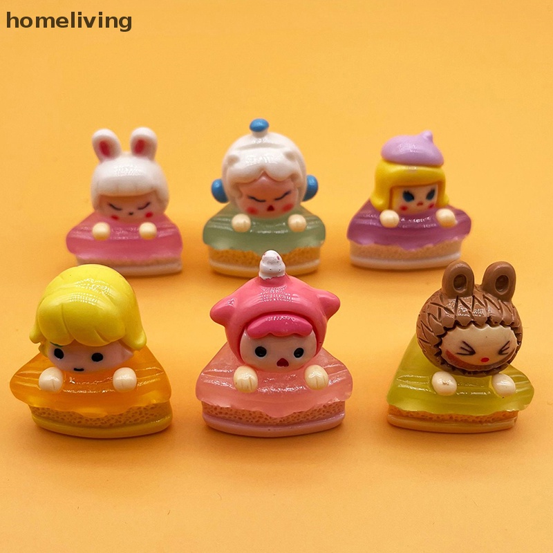 1 Đồ trang trí Bánh Ngọt Mini Phát Sáng Hình Hoạt Hình Dùng Trang Trí Tiểu Cảnh