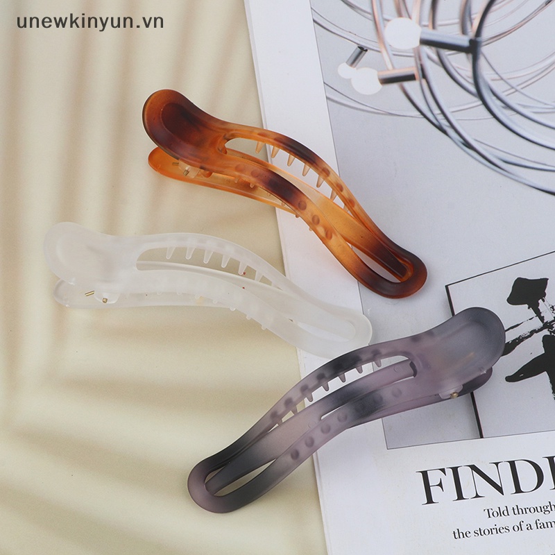 Kẹp Tóc Đuôi Vịt Bằng Acrylic Màu Đục Kích Cỡ Lớn
