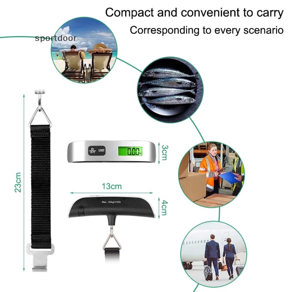 [sportoutdoor] Cân Hành Lý Du Lịch Có Màn Hình LCD Kỹ Thuật Số Tiện Dụng [out]