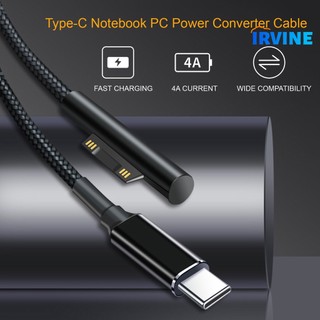 Dây cáp sạc nhanh loại c 65w 15v 4a cho laptop microsoft surface pro 3 / 4 / 5 / 6 / go / book 1 / book 2