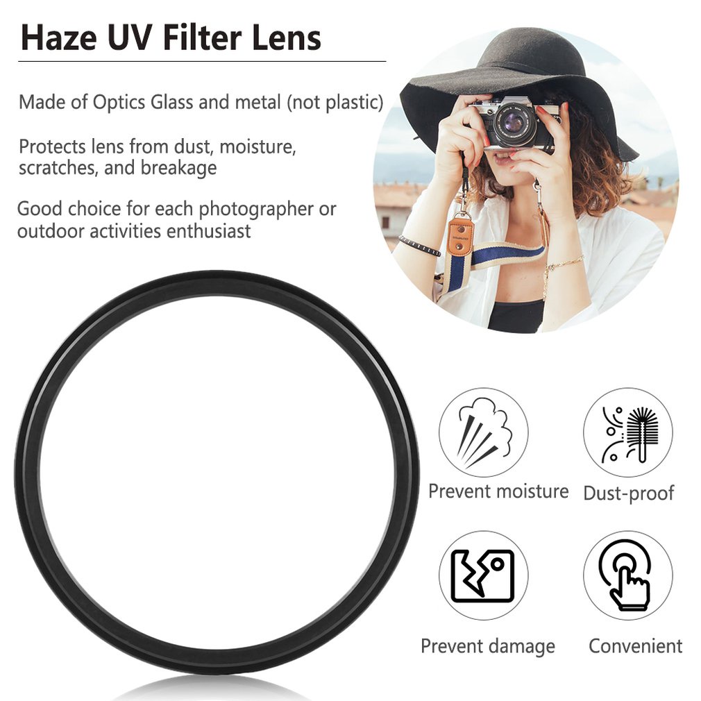 58Mm Uv Ultra-Violet Haze Dslr Camera Glass Metal Lens Filter Protection For All Of / Slr Dc Dv [Q/10]