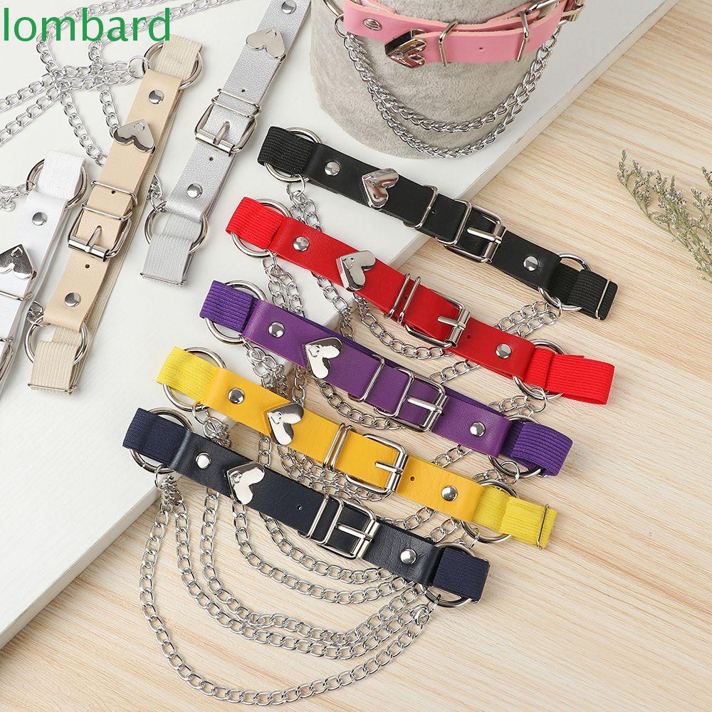 Đai Nịt Bít Tất Co Giãn Điều Chỉnh Được Hình Trái Tim Phong Cách Punk Thời Trang