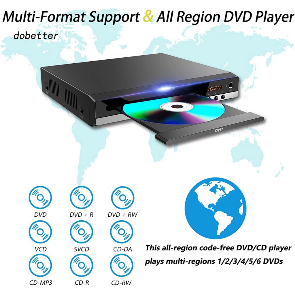 Đầu Đĩa DVD Player HD Hiệu Ứng Âm Thanh Nổi Phích Cắm AV VCD CD 2.1