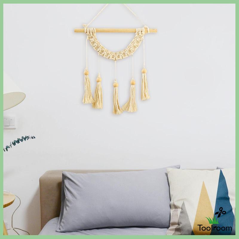 Thảm Dệt Macrame Treo Tường Trang Trí Tiệc Cưới Phong Cách Bohemian