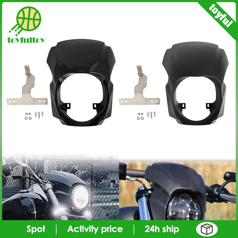 Ốp Đèn Pha Trước Màu Đen Bóng Cho Xe Mô Tô Toyfulcabin