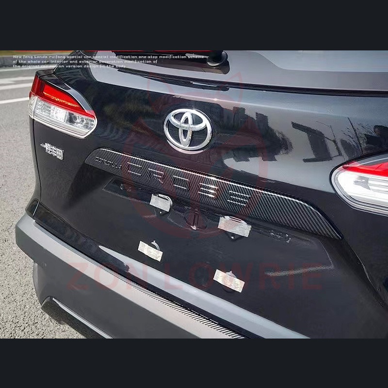 Toyota 2020-2022 COROLLA CROSS Thanh Sau Viền Dải Inscription Trang Trí Xe Ô Tô Ốp Lưng Tương Phản Cổng Sau
