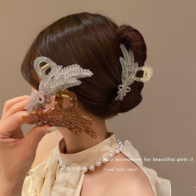 Kẹp Tóc Đuôi Ngựa Cỡ Lớn Hình Lúa Mì 2023