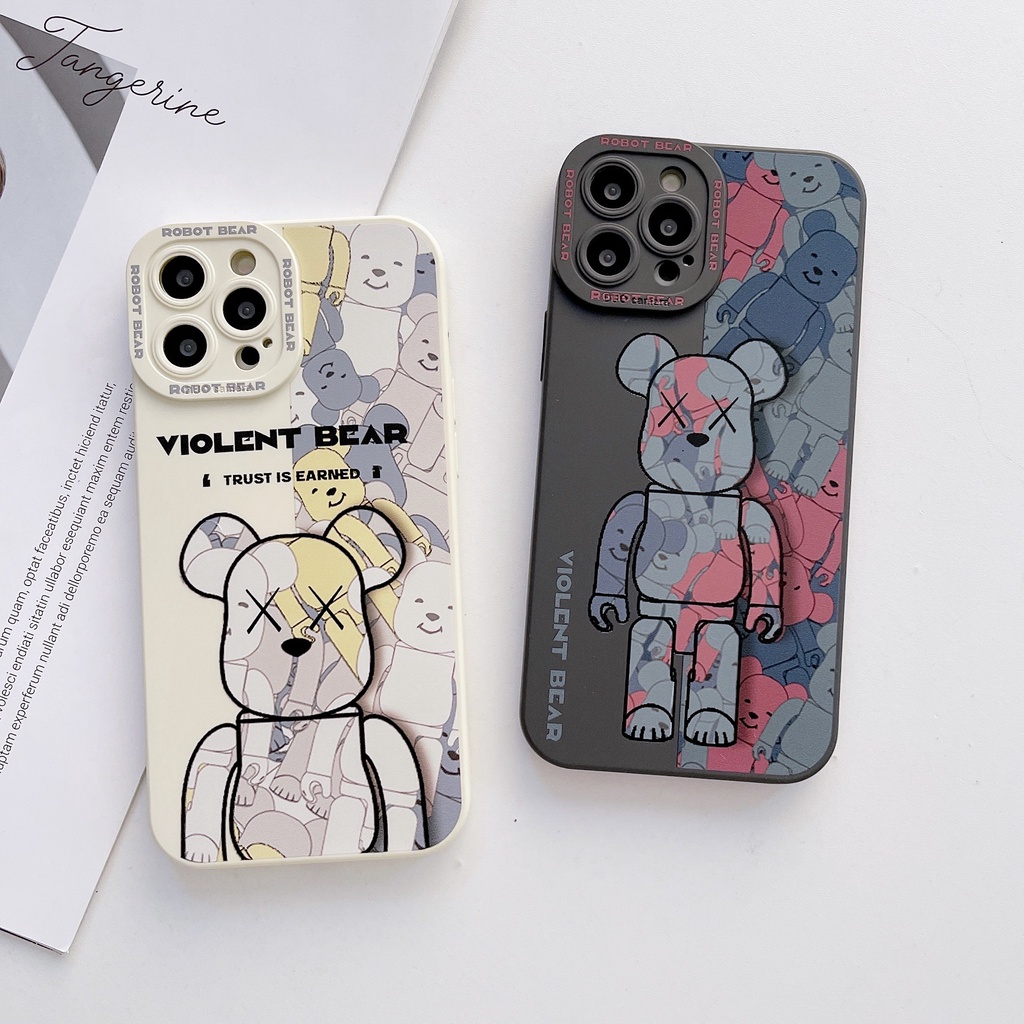 Ốp Điện Thoại TPU Mềm Chống Sốc In Hình Gấu Cho IPhone 13 14 12 11 PRO Max Xs Max XR 7 8 Plus