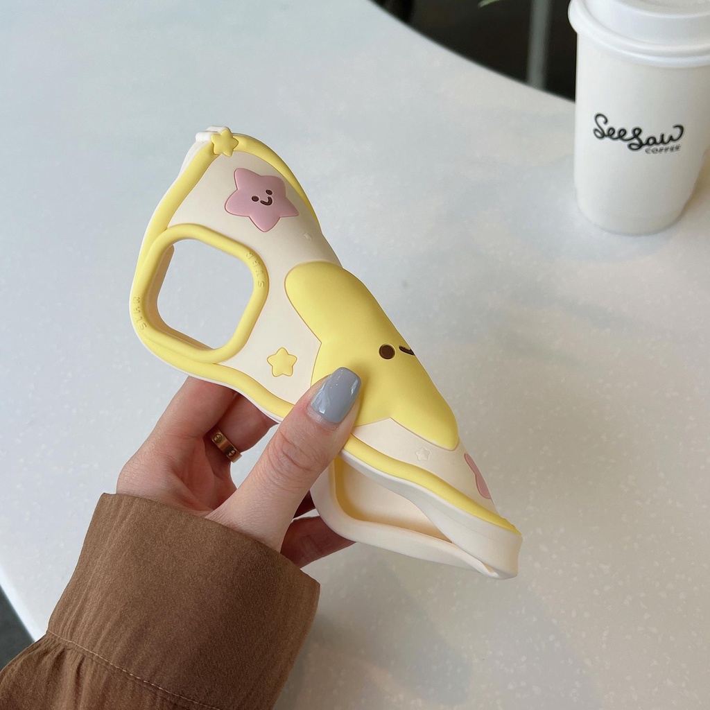 Ốp Điện Thoại Silicon TPU Mềm Hình Ngôi Sao Năm Cánh 3D Chống Sốc Chống Rơi Cho iPhone 14 13 12 11 PRO MAX