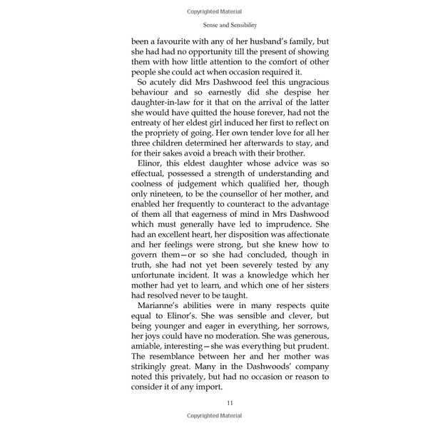 Sense and Sensibility