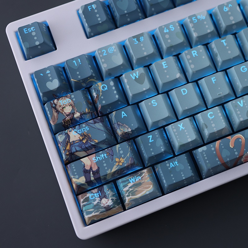 Genshin Impact Kirara Keycaps Cherry Profile Anime PBT Dye Sub Cơ Keycap