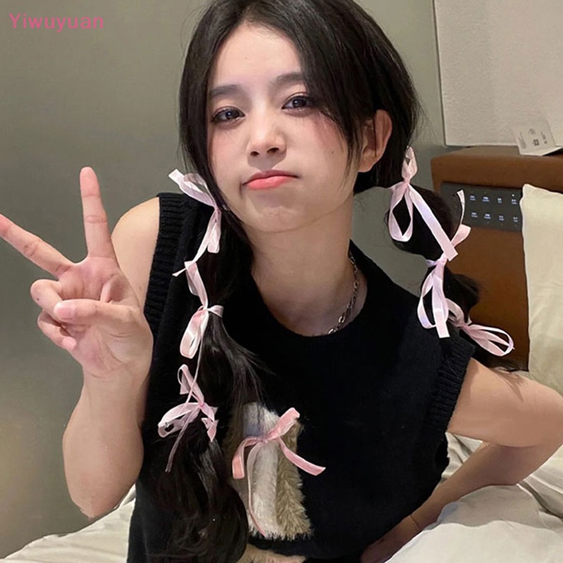 Bộ 2 Kẹp Tóc Nơ Dài Thời Trang Mới Cho Nữ