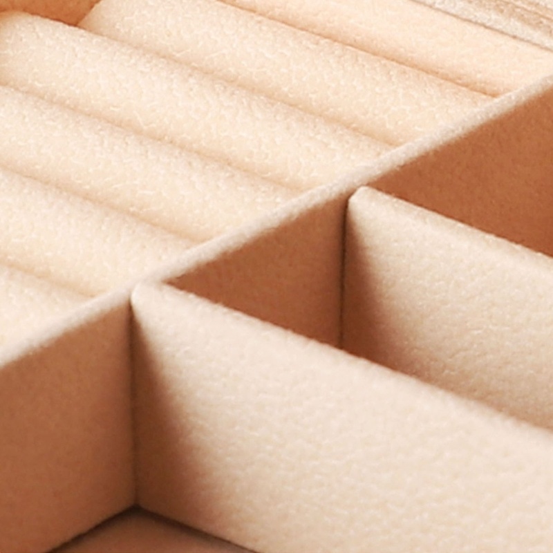 Flgo Hộp Đựng Trang Sức Bằng Nhung Hình Vuông Có Khóa Kéo Phong Cách Nhật Bản