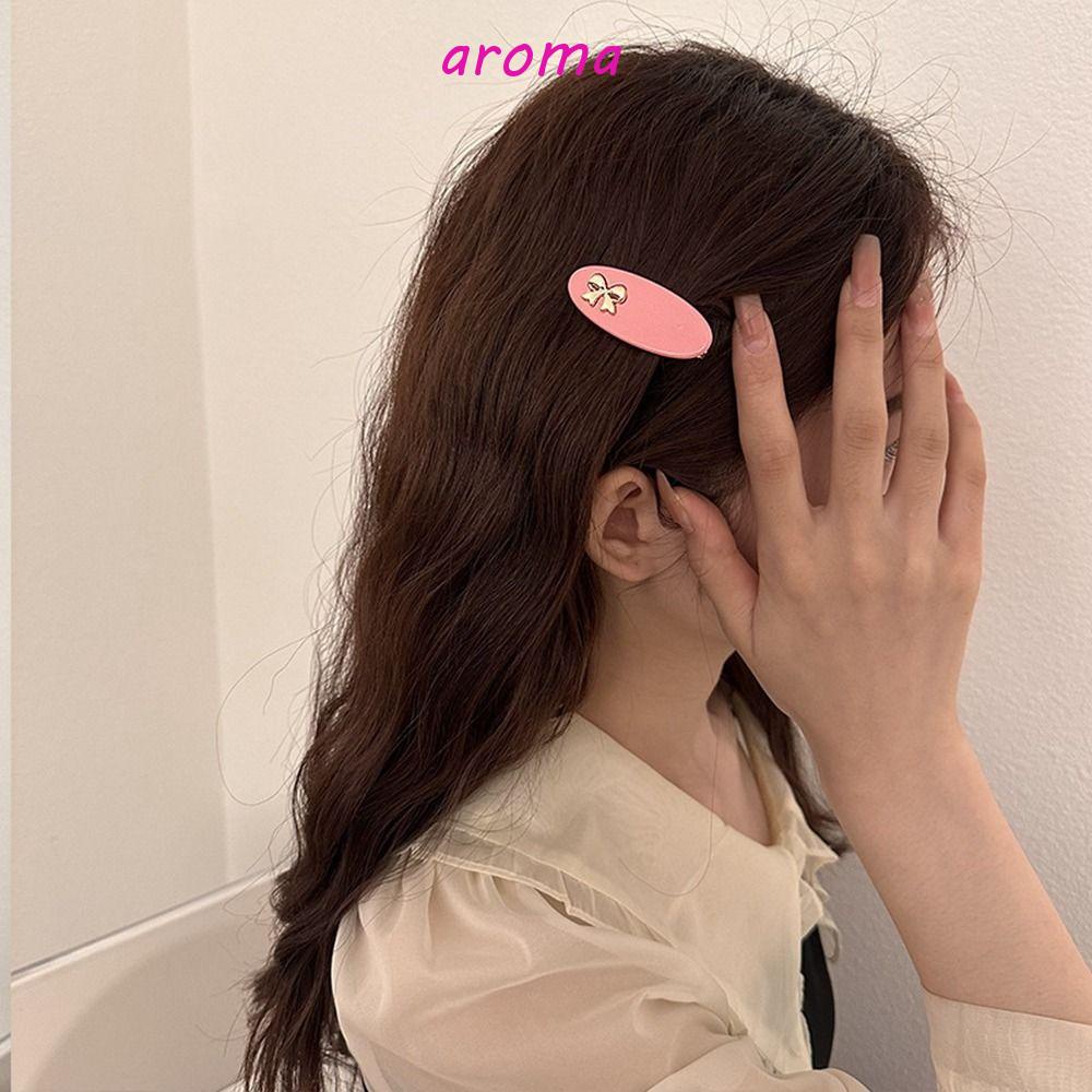 Kẹp Tóc Nơ Nhỏ Bằng Kim Loại Màu Sắc Ngọt Ngào Cho Nữ