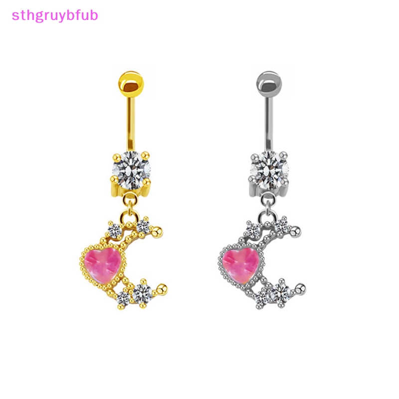Khuyên Rốn Hình Bướm Và Mặt Trăng Bằng Thép Không Gỉ Thời Trang Cho Nữ