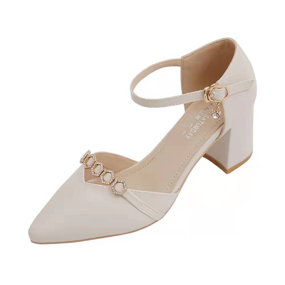 Sandal Cao Gót Mũi Nhọn Thiết Kế Mới Thời Trang Mùa Hè 2023 Dành Cho Nữ