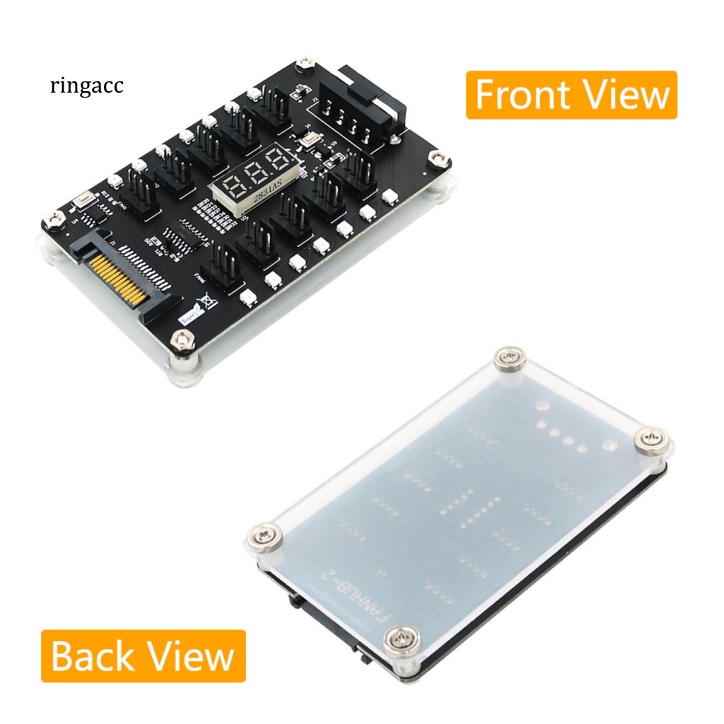 Bộ Chia Cổng Quạt Có Đèn LED Hiển Thị Nhiệt Độ 3 / 4Pin PWM Tiện Dụng