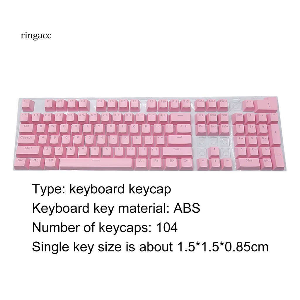 Bộ 104 Nút Bàn Phím Nhựa ABS Chống Trượt Có Đèn Nền Cho Máy Tính