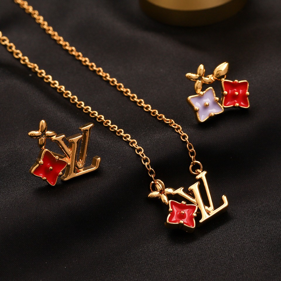 Bông Tai LV Bằng Thép Titanium Thời Trang Cho Nữ