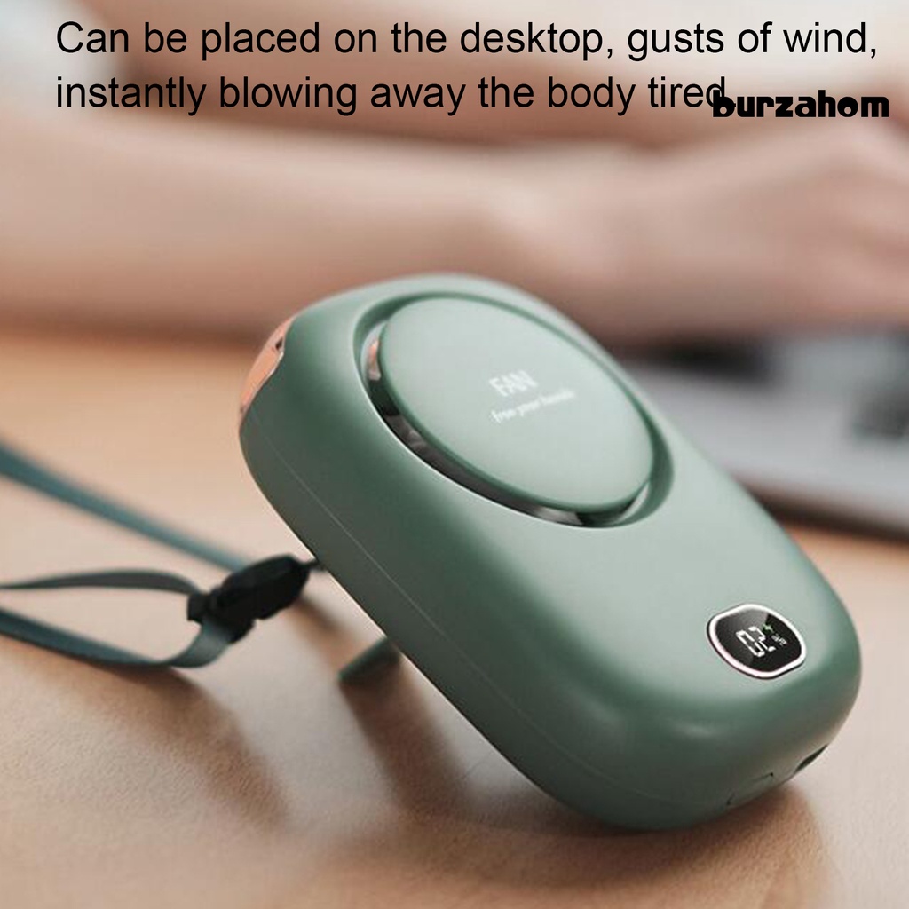 Quạt Đeo Cổ Bằng ABS Có Thể Sạc Lại Bằng Cổng USB