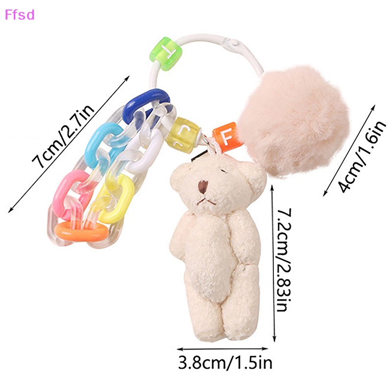 {Ffsd} Móc Khóa Thỏ Bông Hoạt Hình Dễ Thương Trang Trí Ba Lô / Ô Tô * Bán Chạy