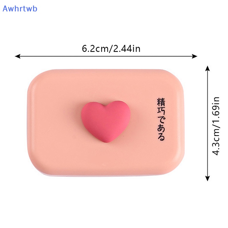 Awhrtwb Hộp Đựng Kính Áp Tròng Kèm Nhíp Màu Hồng Trơn Phong Cách Mới Dành Cho Bạn Nữ Mang Đi Du Lịch