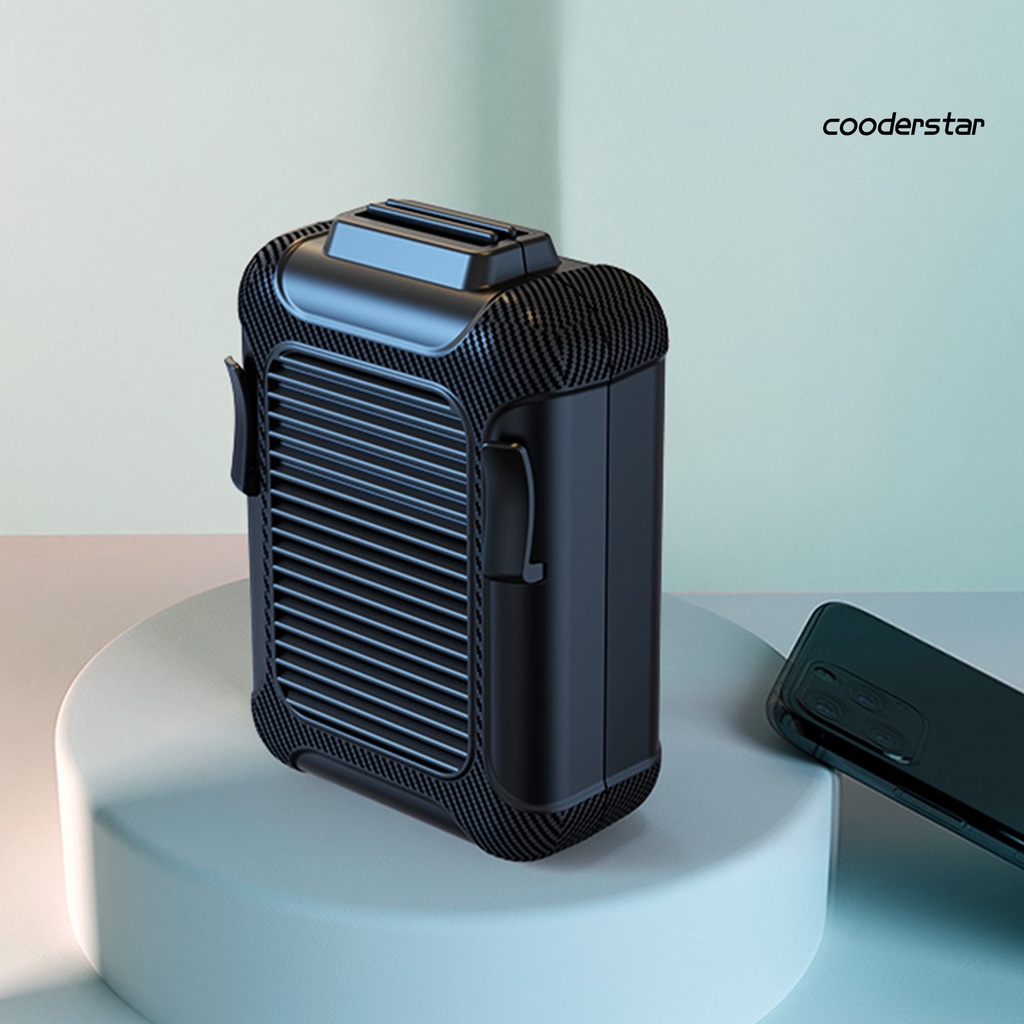 1 Bộ Quạt Mini 6000mAh Rảnh Tay 3 Tốc Độ Gió Mạnh Sạc USB