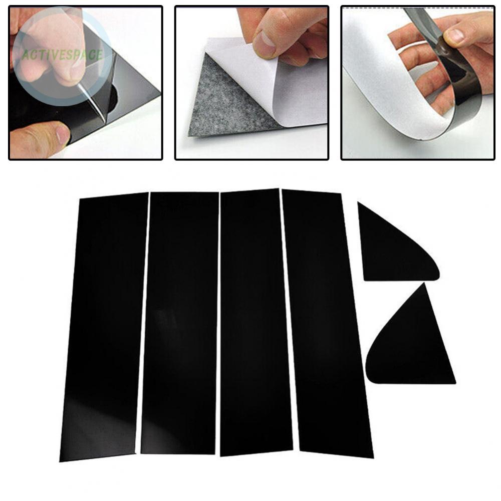 6PCS Black Pillar Posts Trim High Quality For CHEVY For GMC Sierra 1500 2019-22【Chevrolet】