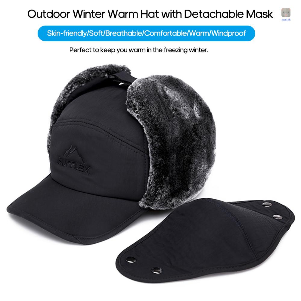 Mũ Bóng Chày Che Phủ Toàn Diện Chống Gió Mùa Đông Có Thể Tháo Rời Cho Nam Và Nữ