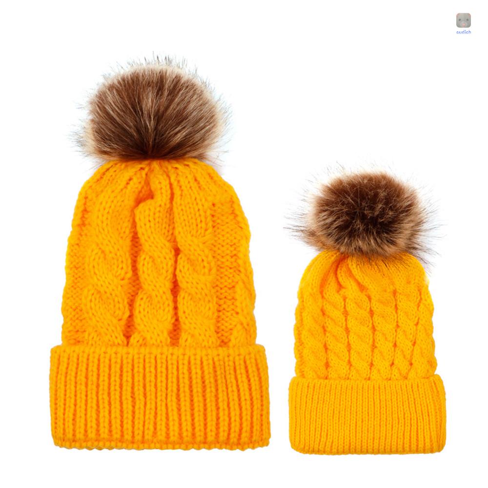 Mũ beanie Trùm Đầu Đính Quả Bông Dễ Thương Cho Bé