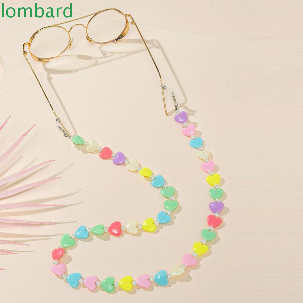 Dây Đeo Mắt Kính Bằng Nhựa Acrylic Hình Trái Tim Ngôi Sao Thời Trang