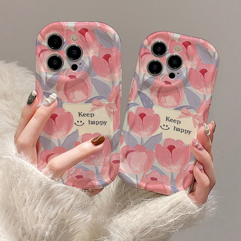 Ốp Điện Thoại TPU Mềm Trong Suốt Hình Hoa Tulip Cho VIVO S1PRO V15 V15PRO V21E V23E V25 V27 V27E V9