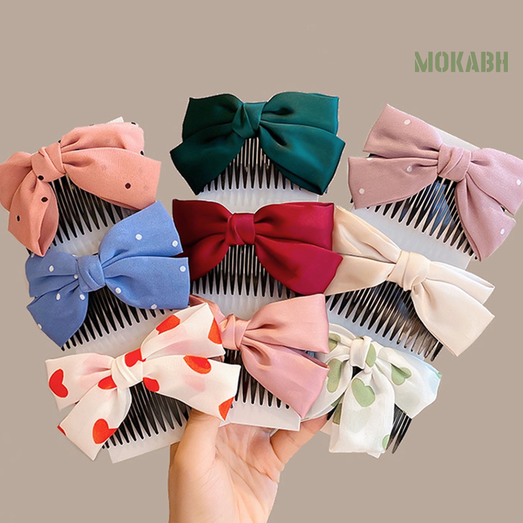 Lược Kẹp Tóc Bằng Acrylic Không Phai Màu Sắc Ngọt Ngào Chống Trượt Độ Bền Cao Cho Nữ