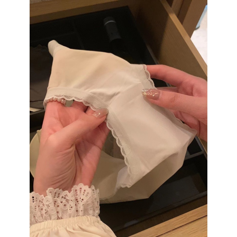 Ultra Quần Lót Lụa Phối Ren Siêu Mỏng Thoáng Khí Thời Trang Quyến Rũ Cho Nữ