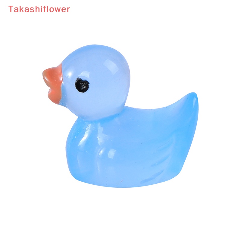 Set 10 Tượng Vịt Con Dạ Quang Mini Bằng Nhựa Resin Trang Trí Tiểu Cảnh