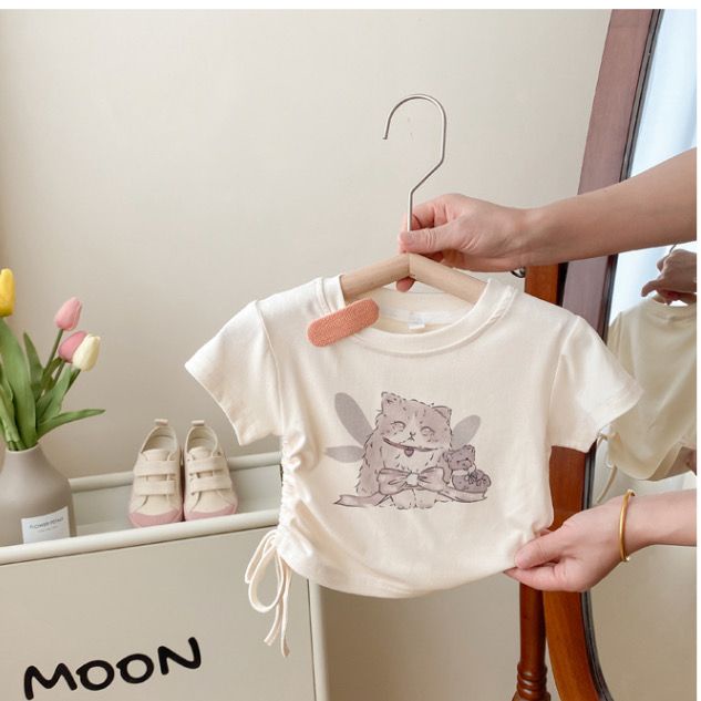 Set Áo Thun Tay Ngắn Và Chân Váy Thời Trang Hè 2023 Mới Cho Bé Gái